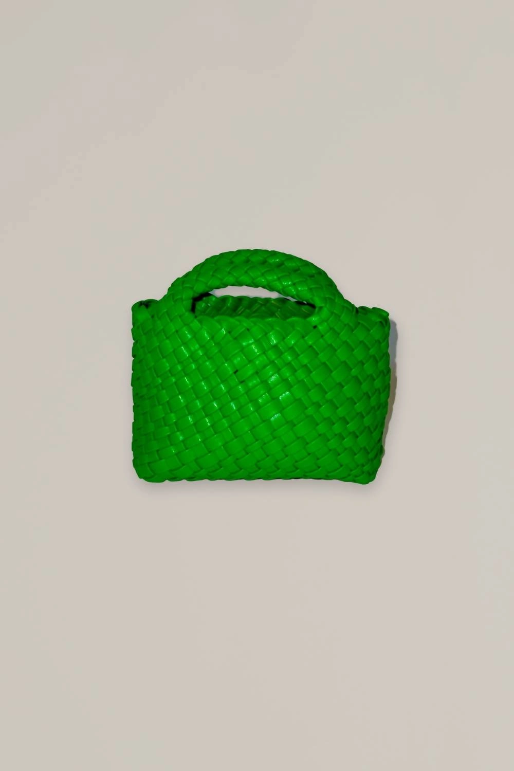 Mini Woven Bag In Green
