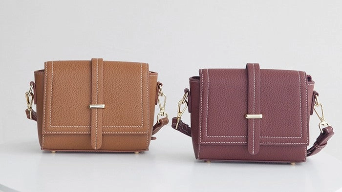 Minimalist Leather Womens Stylish Small Shoulder Bag Crossbody Purse for Women