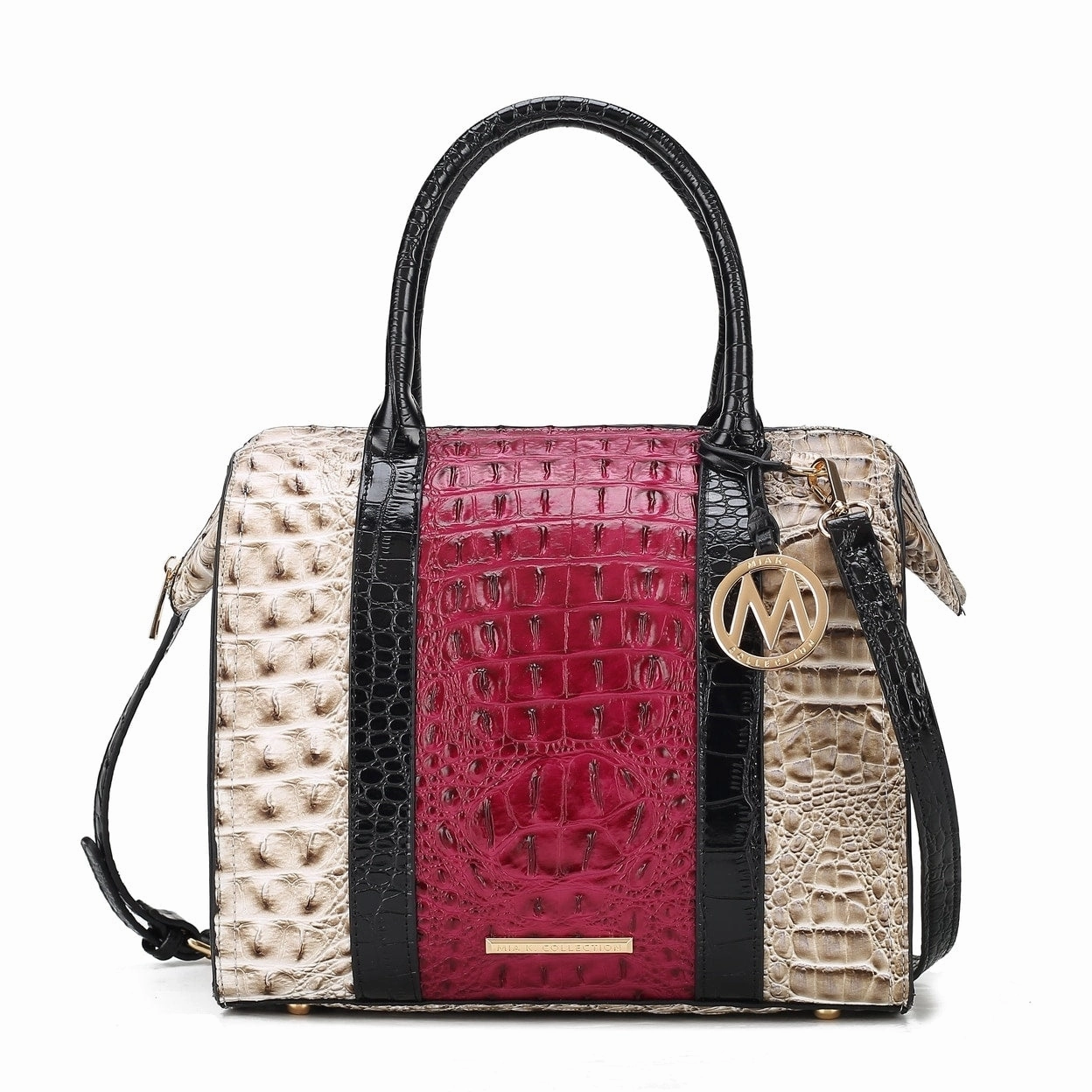 Mkfcollection Ember Shoulder Bag Vegan Leather Designer Handbag