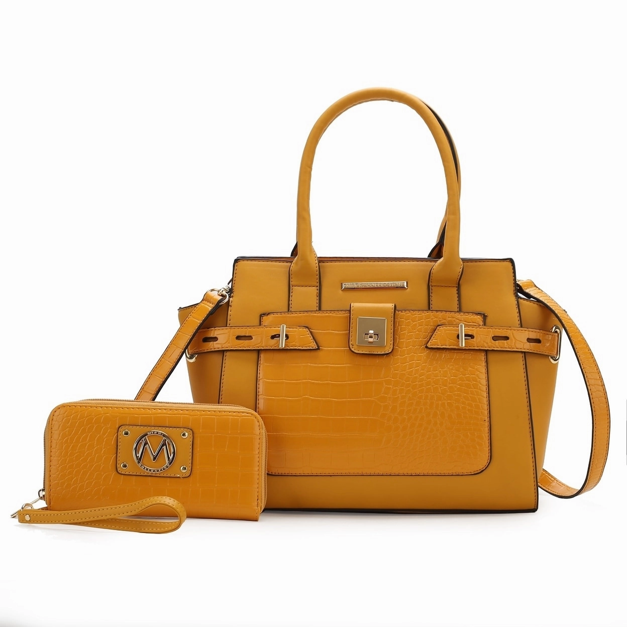 Mkfcollection Isla Shoulder Bag And Set Vegan Leather Designer Handbag