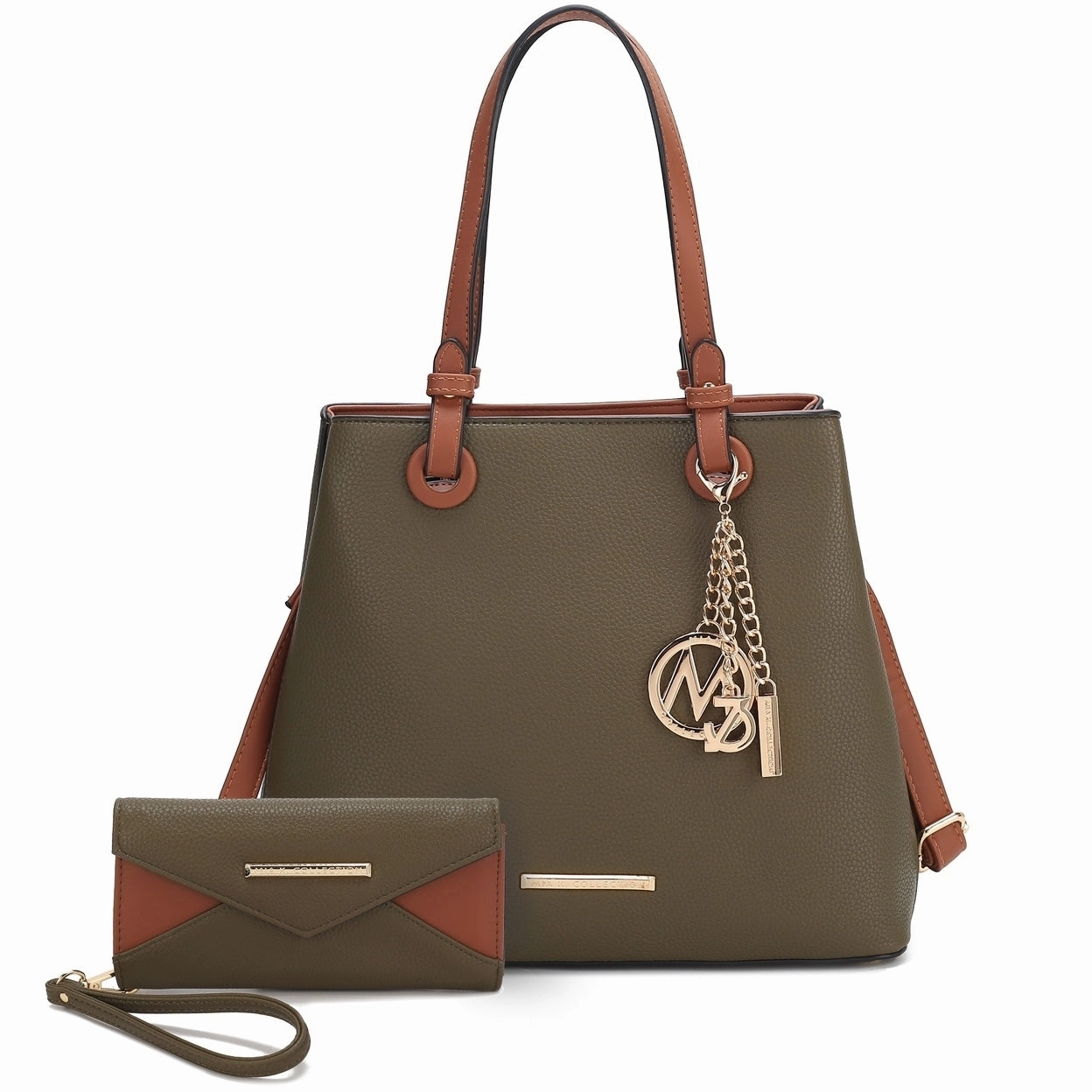 Mkfcollection Kearny Tote Bag And Wallet Set Vegan Leather Designer Handbag