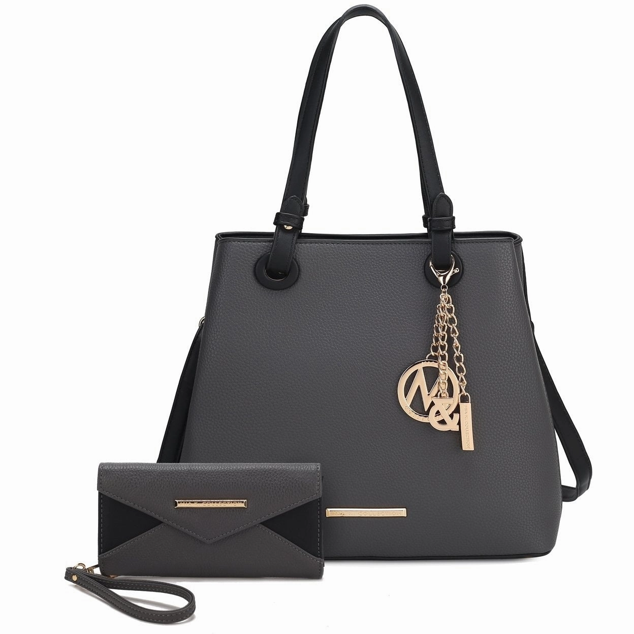 Mkfcollection Kearny Tote Bag And Wallet Set Vegan Leather Designer Handbag