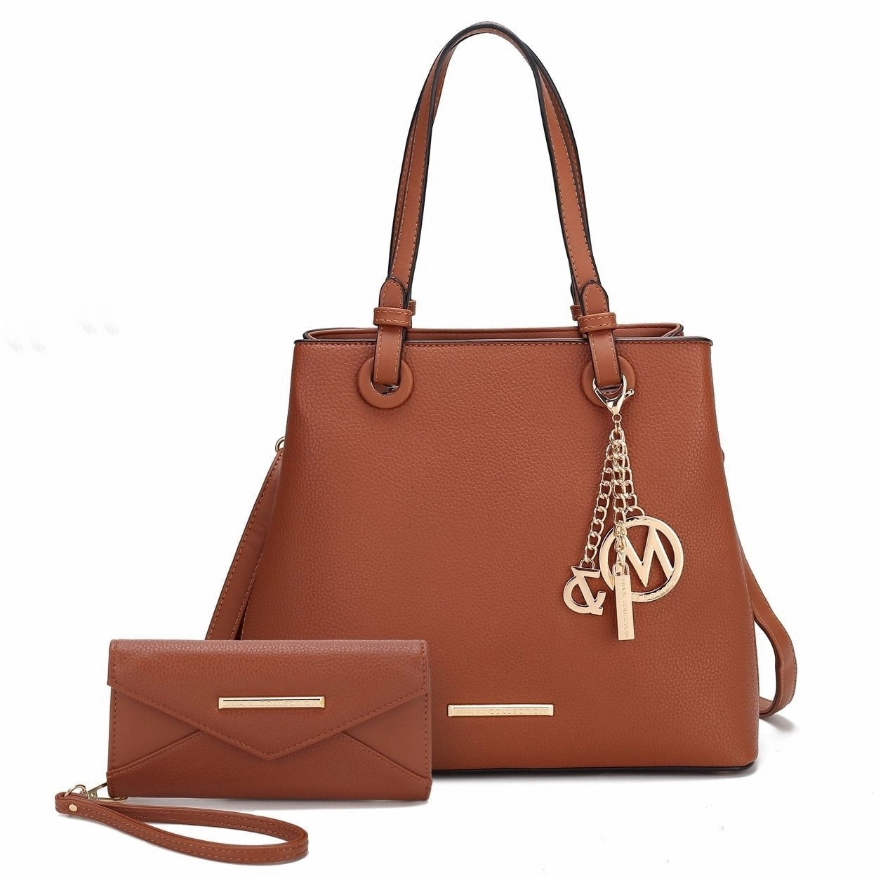 Mkfcollection Kearny Tote Bag And Wallet Set Vegan Leather Designer Handbag