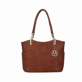 Mkfcollection Malika Signature Shoulder Bag Vegan Leather Designer Handbag
