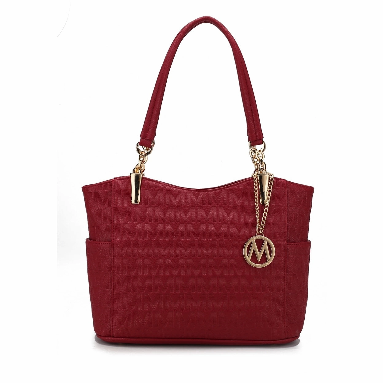 Mkfcollection Malika Signature Shoulder Bag Vegan Leather Designer Handbag