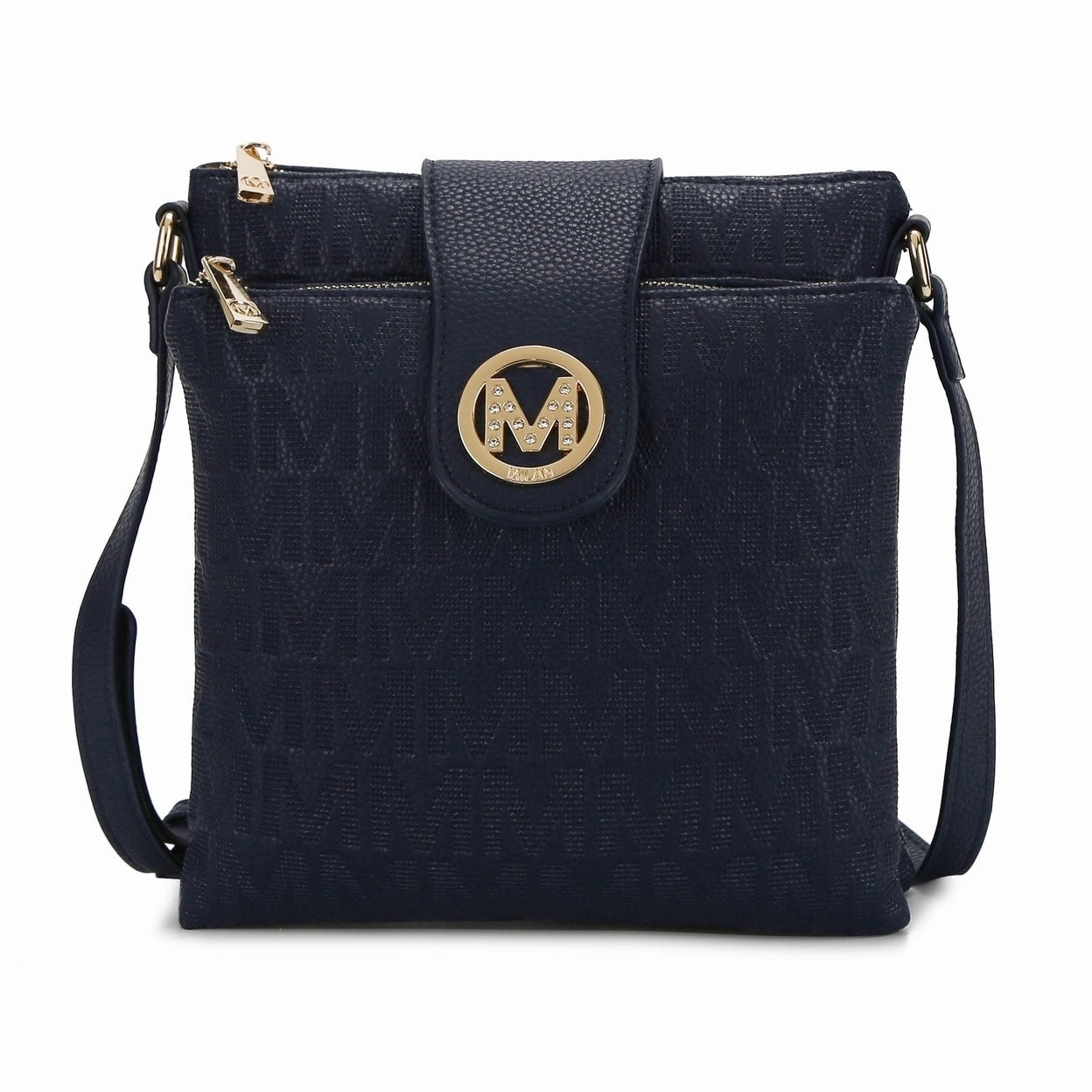 Mkfcollection Marietta Signature Crossbody Bag Vegan Leather Designer Handbag