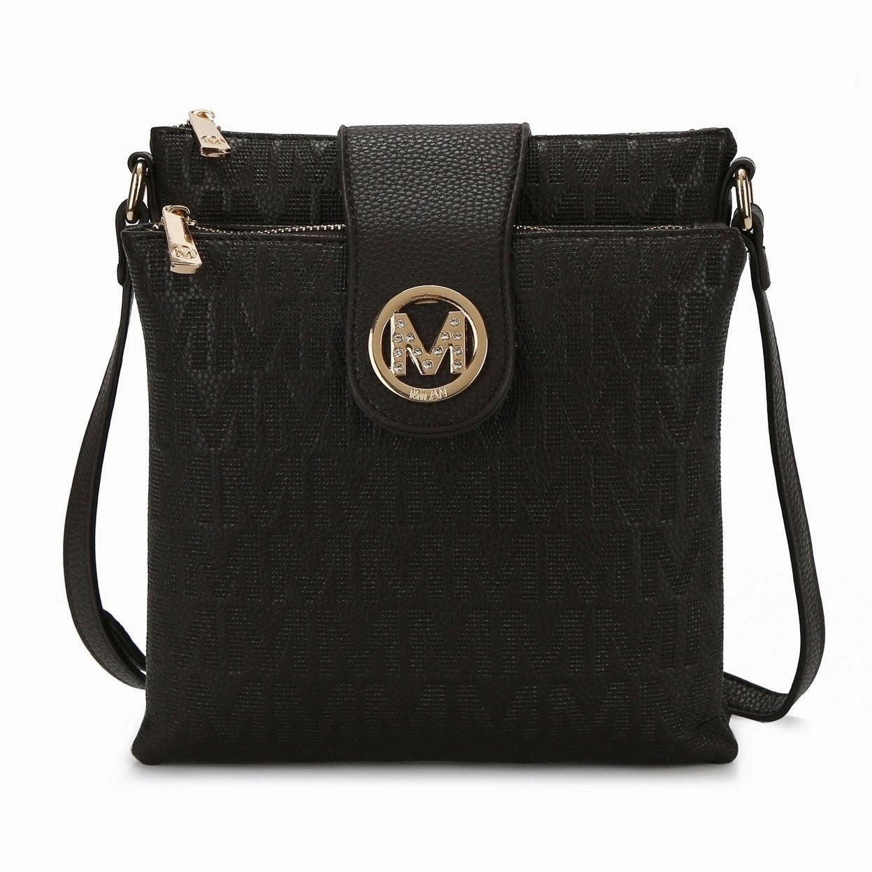 Mkfcollection Marietta Signature Crossbody Bag Vegan Leather Designer Handbag