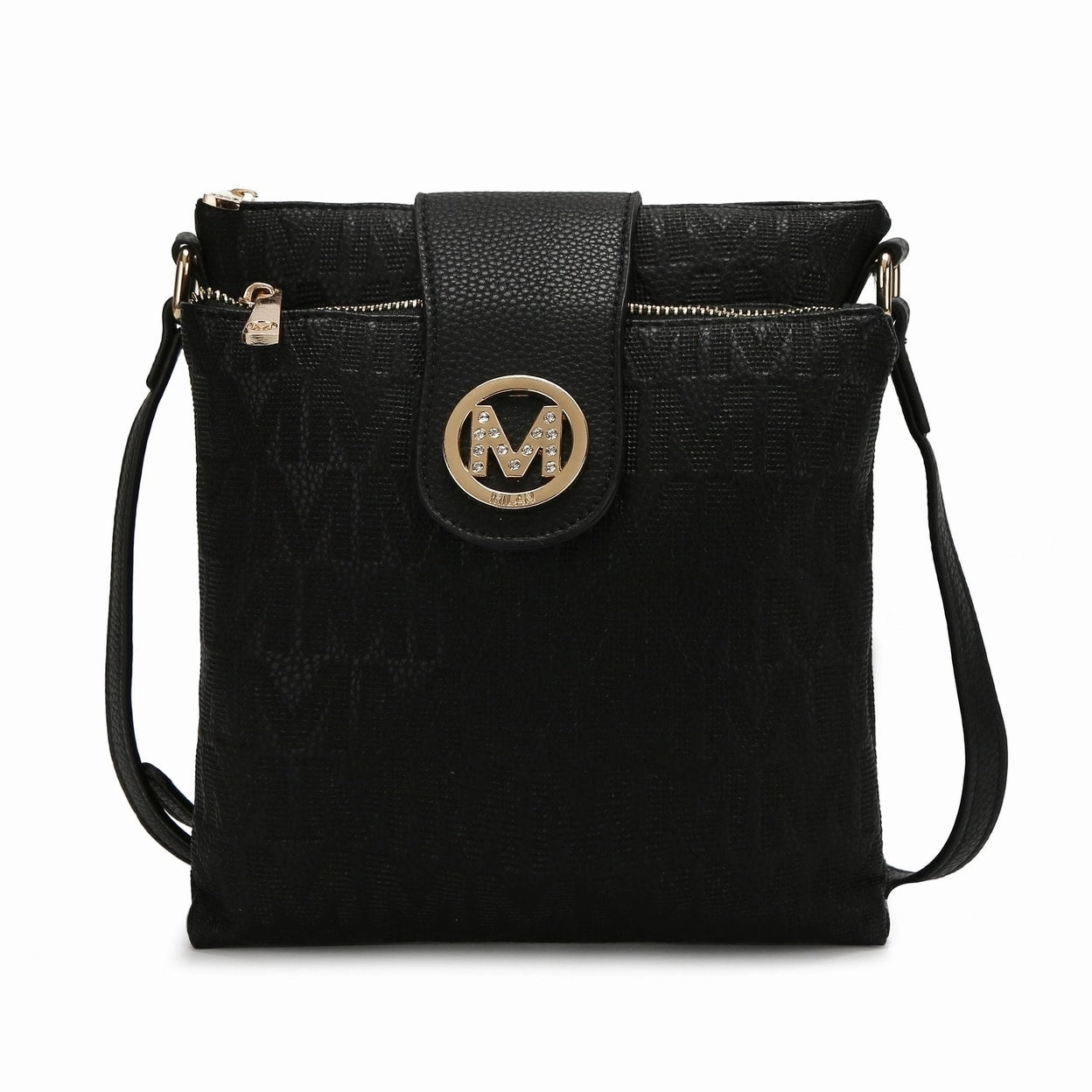 Mkfcollection Marietta Signature Crossbody Bag Vegan Leather Designer Handbag