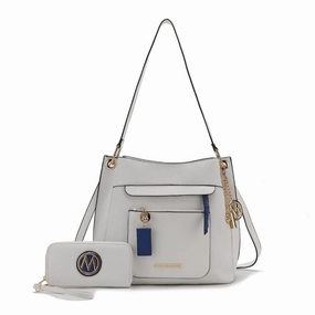 Mkfcollection Shivani Hobo And Wallet Set Vegan Leather Designer Handbag