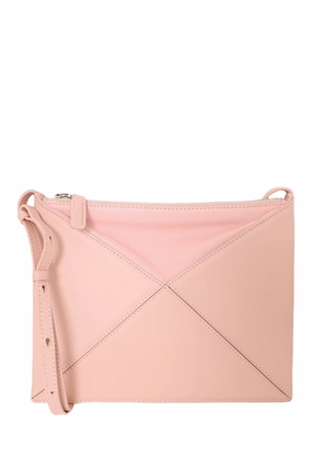 Mlouye Pink Leather Crossbody Bag