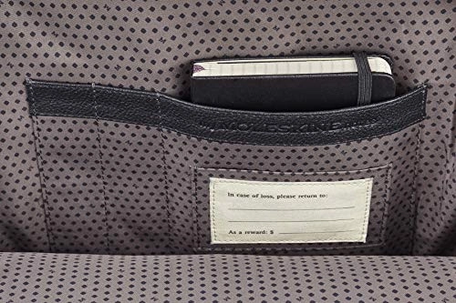 Moleskine Classic Leather Slim Briefcase, Black -  For Work, School, Travel & Everyday Use, Space for Devices, Tablet, Laptop, & Chargers, Notebook Planner or Organizer, Secure Zipper