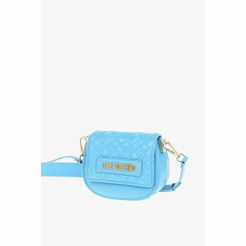 Moschino LOVE Faux Leater Crossbody Bag with Quilted Women's Details