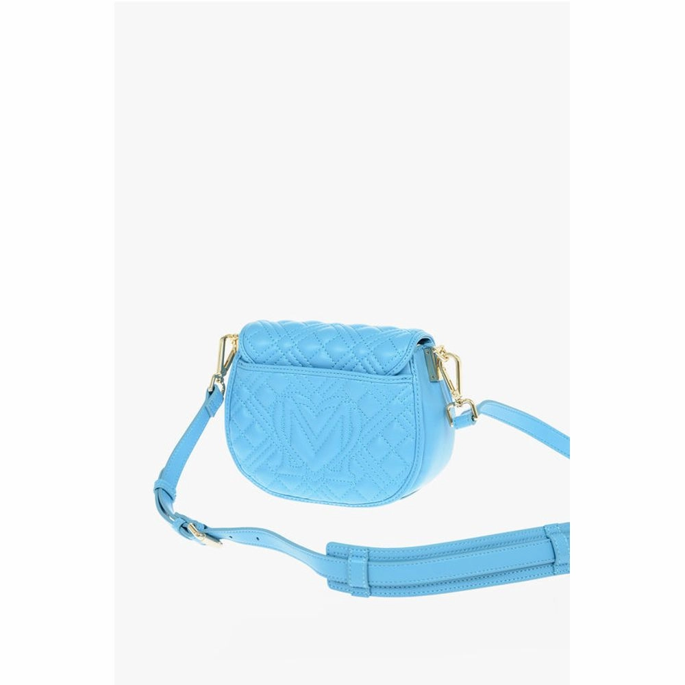 Moschino LOVE Faux Leater Crossbody Bag with Quilted Women's Details