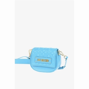 Moschino LOVE Faux Leater Crossbody Bag with Quilted Women's Details