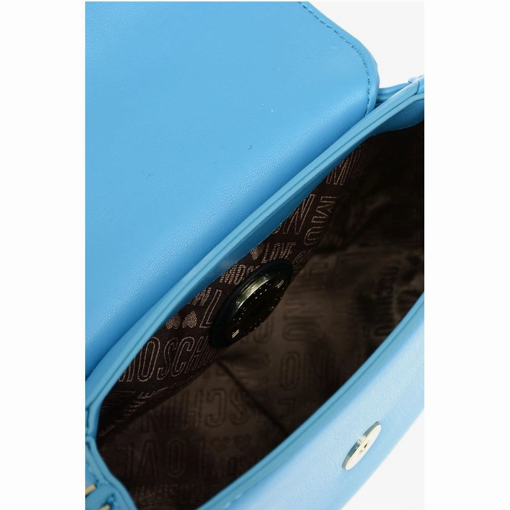 Moschino LOVE Faux Leater Crossbody Bag with Quilted Women's Details
