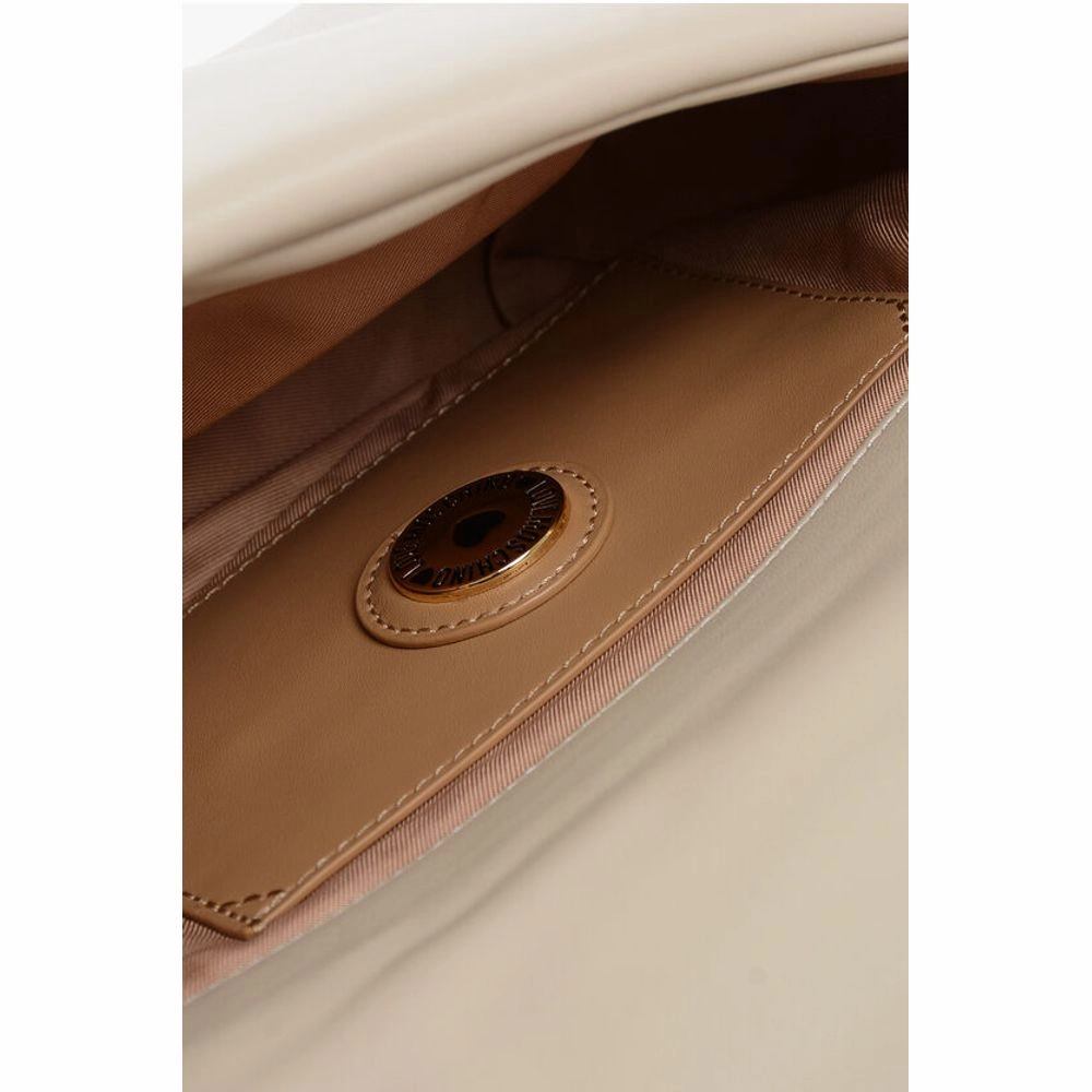 Moschino LOVE Faux Leather Paddede PUFFY Shoulder Bag with Golden Cha
