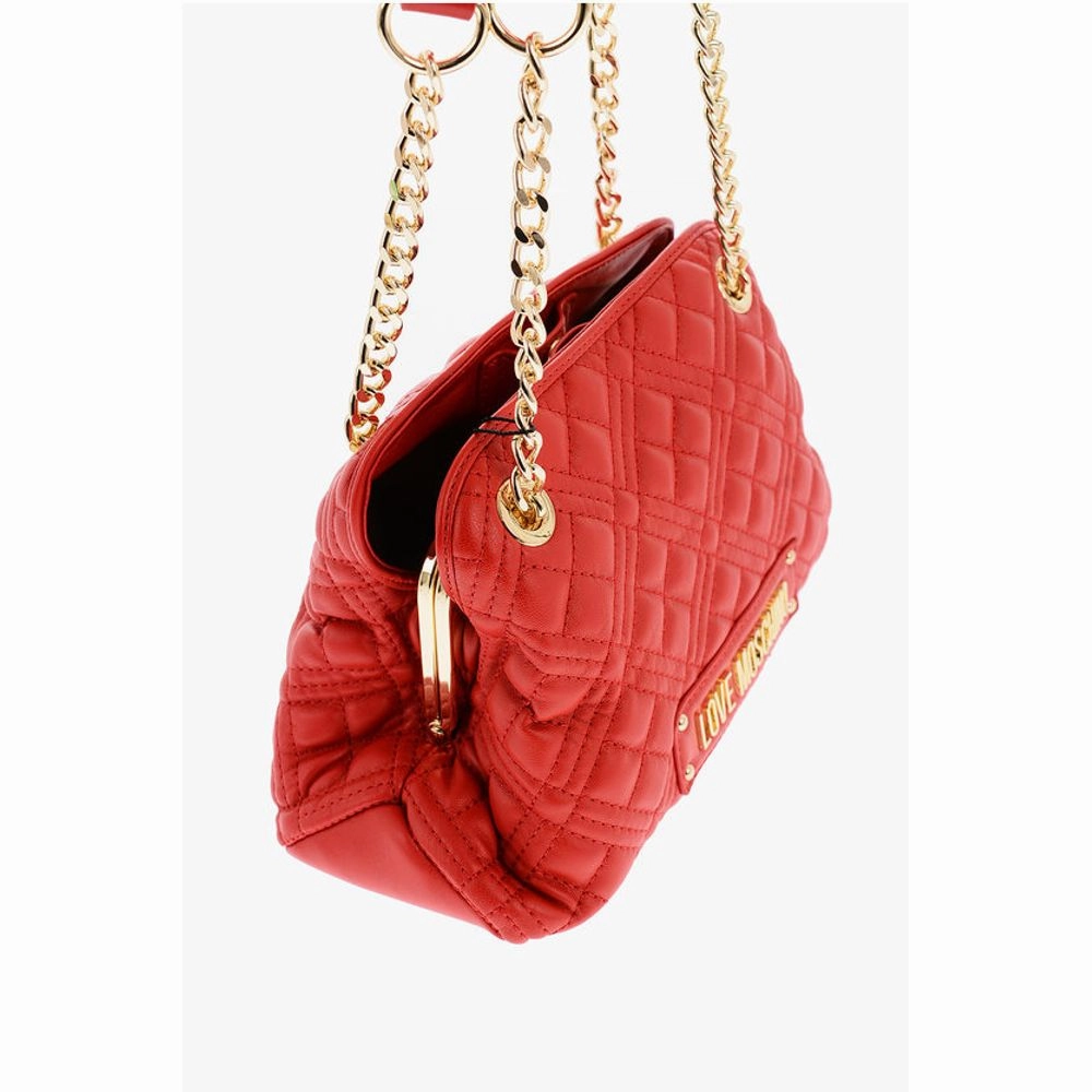 Moschino LOVE Quilted Faux Leather Shoulder Bag