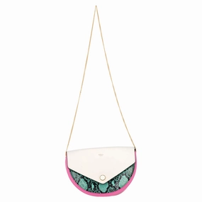 Mulberry Snakeskin Print Shoulder Bag in Multicolor Leather