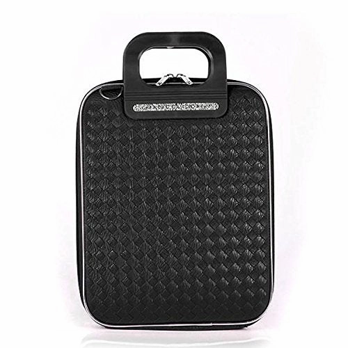 Murano Weaved Bombata Briefcase by Fabio Guidoni - Black / 11 inch