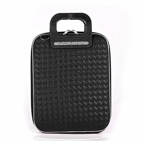 Murano Weaved Bombata Briefcase by Fabio Guidoni - Black / 11 inch