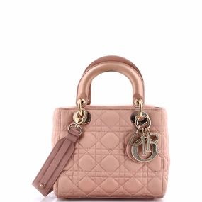 My ABCDior Lady Dior Bag Cannage Quilt Satin with Crystal Charms