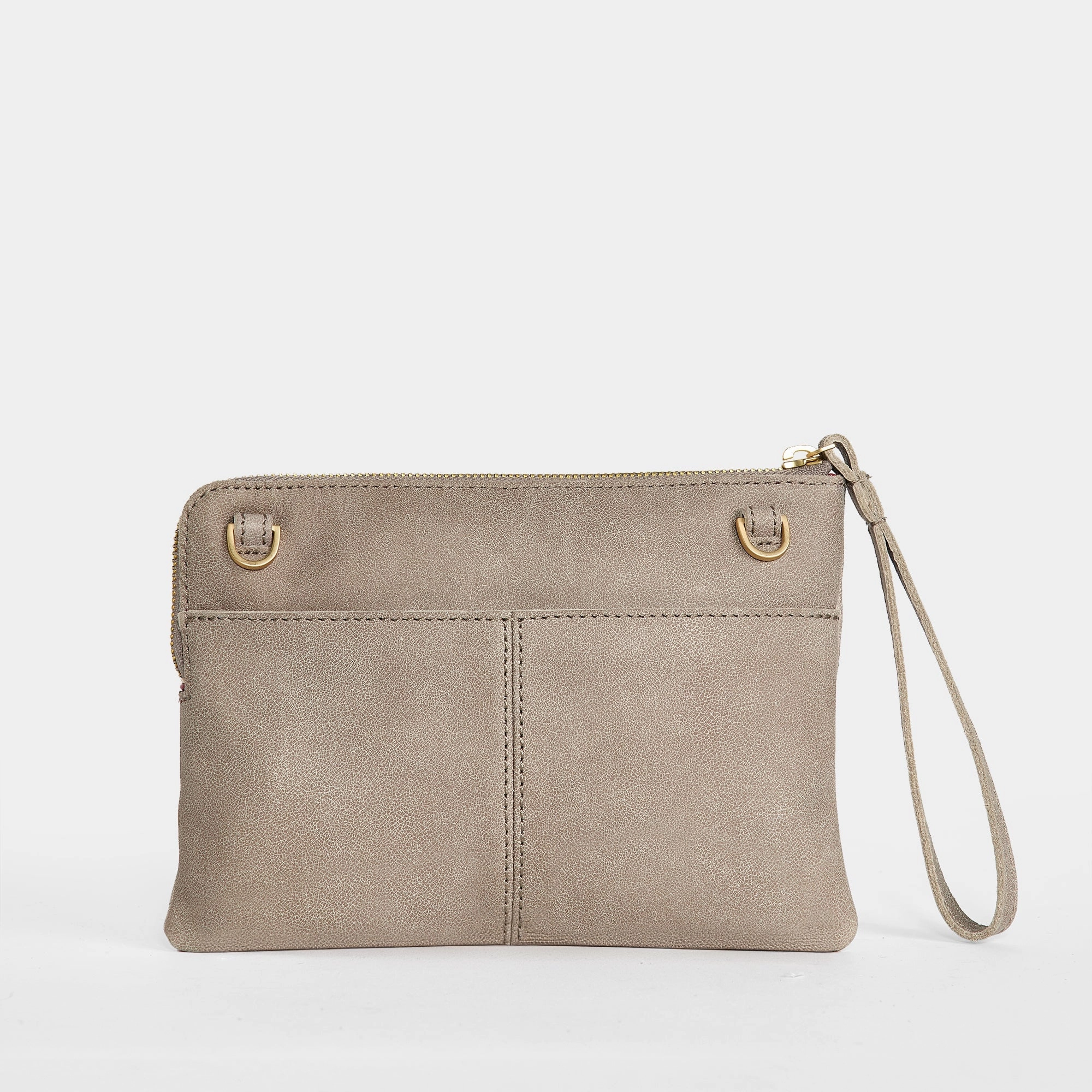 Nash Small | Pewter/Brushed Gold Red Zip