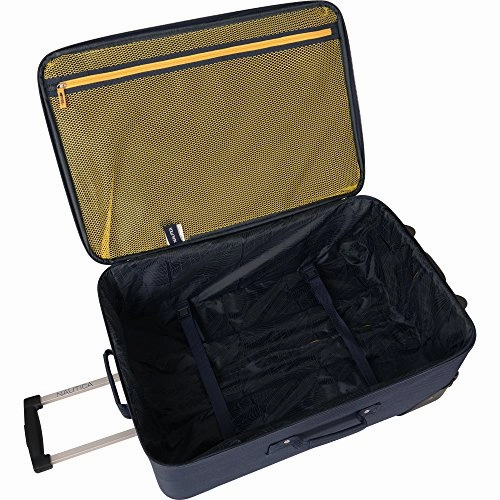 Nautica Open Seas 5 Piece Luggage-Set, Navy/Yellow