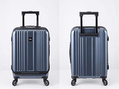 New Storm Carry-on Luggage - TSA Combination Lock - Spinner Goodyear Wheels  Carry-on Front Laptop Compartment - YKK Zipper - Integrated USB Charging Hub - Blue