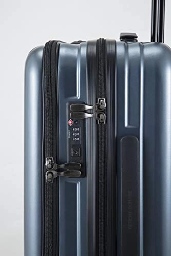 New Storm Carry-on Luggage - TSA Combination Lock - Spinner Goodyear Wheels  Carry-on Front Laptop Compartment - YKK Zipper - Integrated USB Charging Hub - Blue