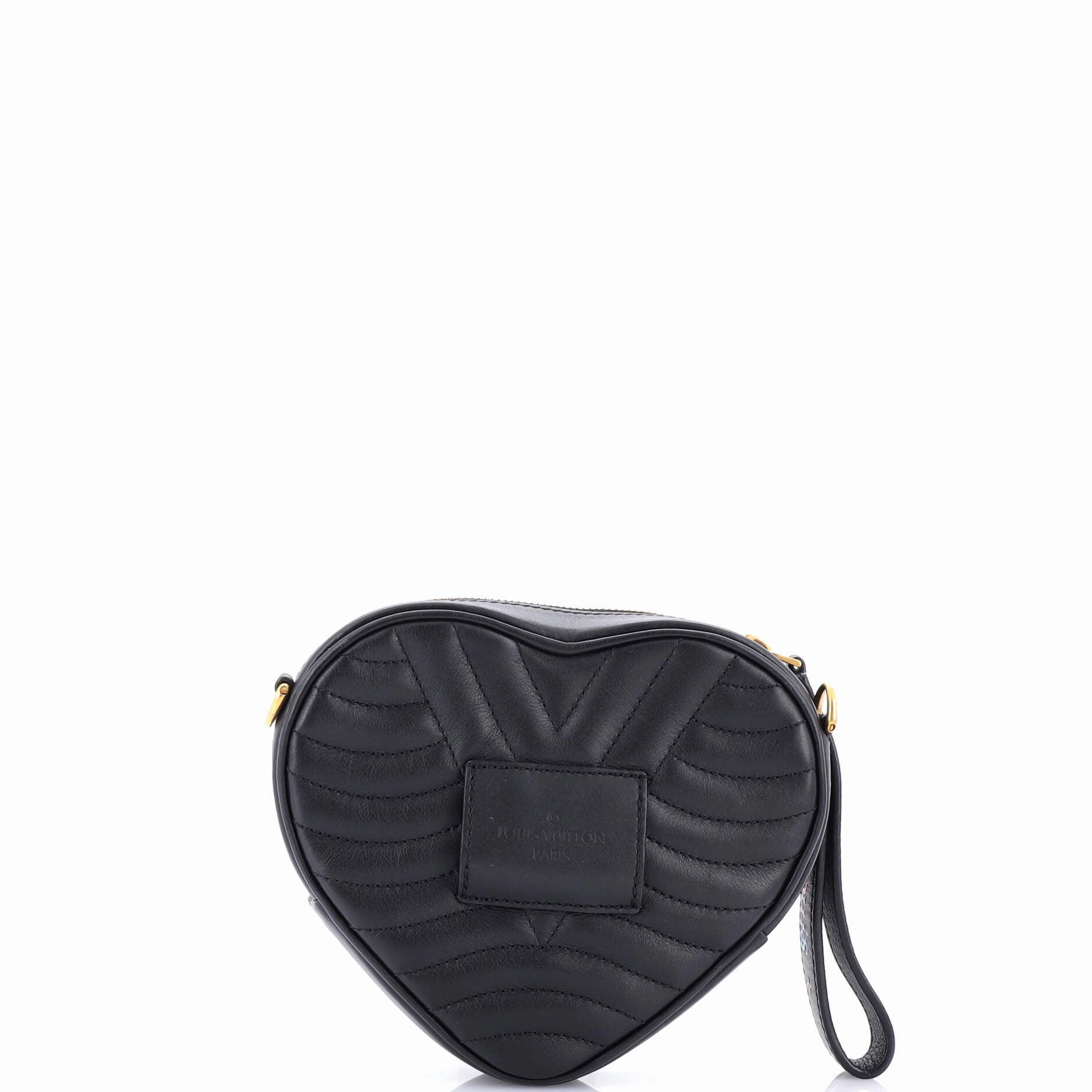 New Wave Heart Crossbody Bag Quilted Leather