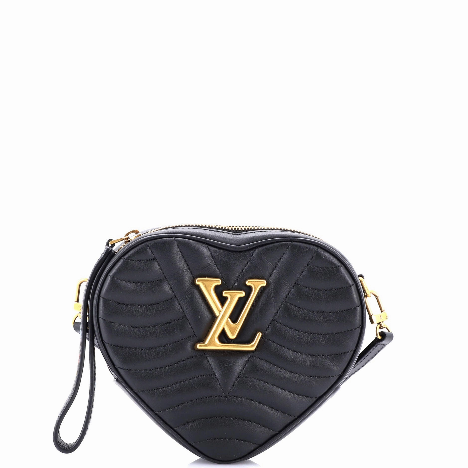 New Wave Heart Crossbody Bag Quilted Leather