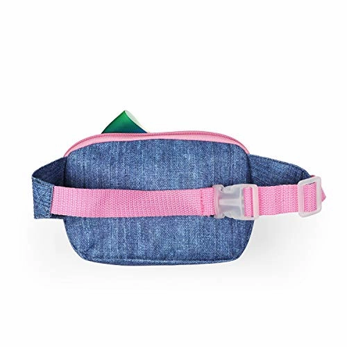 Nickelodeon JoJo Siwa Blue Denim Fanny Pack with Rainbow Bow