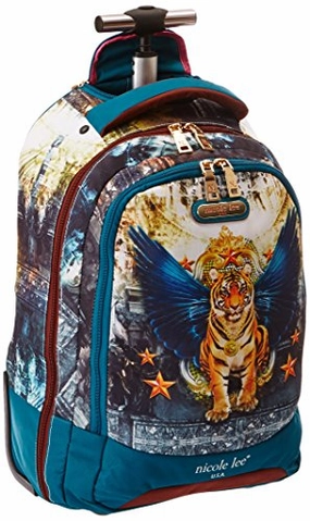 Nicole Lee Leona 21 Inch Rolling Backpack with Laptop Compartment, Guardian King