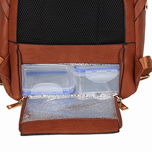 Nicole Lee Women'S Grey Smart Lunch Insulated Compartment Backpack, Clara Loves Photo, One Size