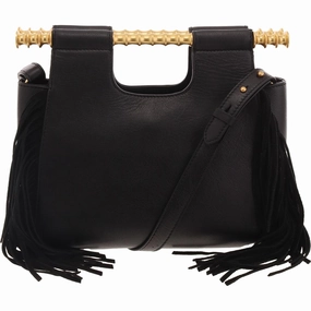 Noemy Womens Fringe Leather Satchel Handbag