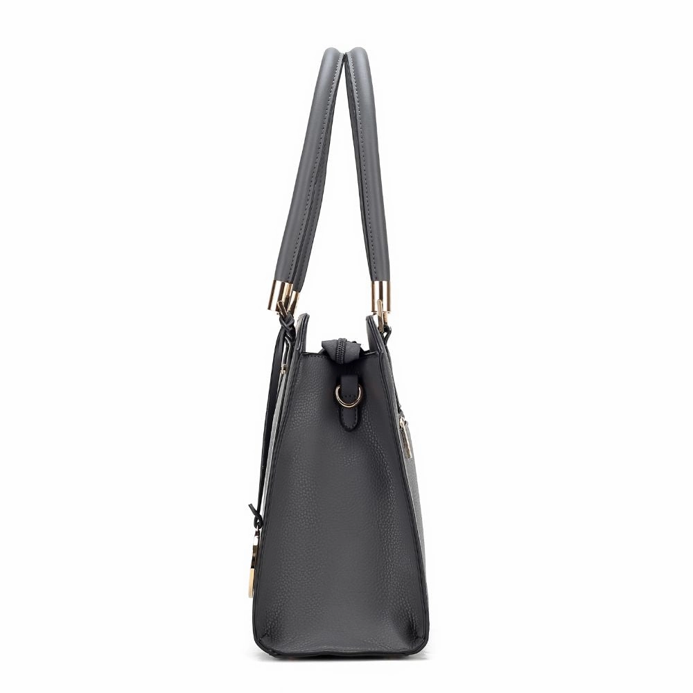 Norah Vegan Leather Womens Satchel Bag with Wristlet  2 pieces