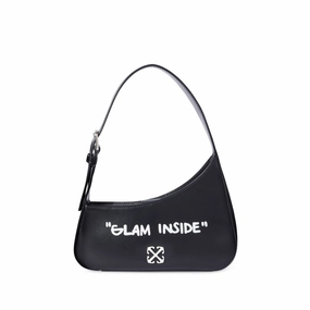 Off-White Black Leather Crossbody Bag