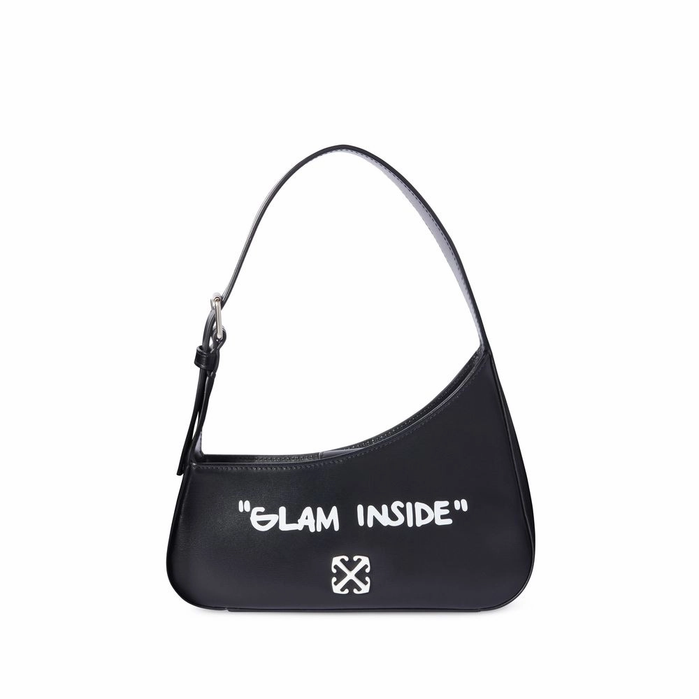 Off-White Black Leather Crossbody Bag