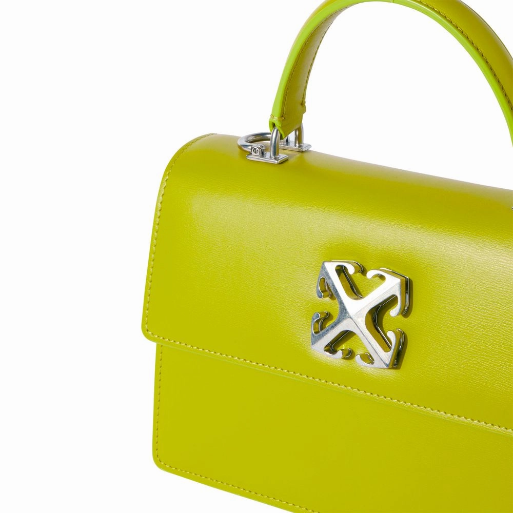 Off-White Green Leather Crossbody Bag