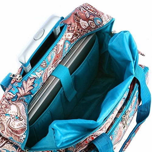 Olympia Deluxe Fashion Rolling Overnighter, Duffel Bag in Paisley