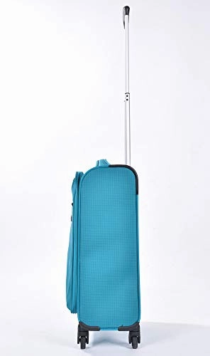 Ornate Ultra Light Weight Soft Suitcase - Carry On Luggage With Spinner Wheels (Sea Foam Green)
