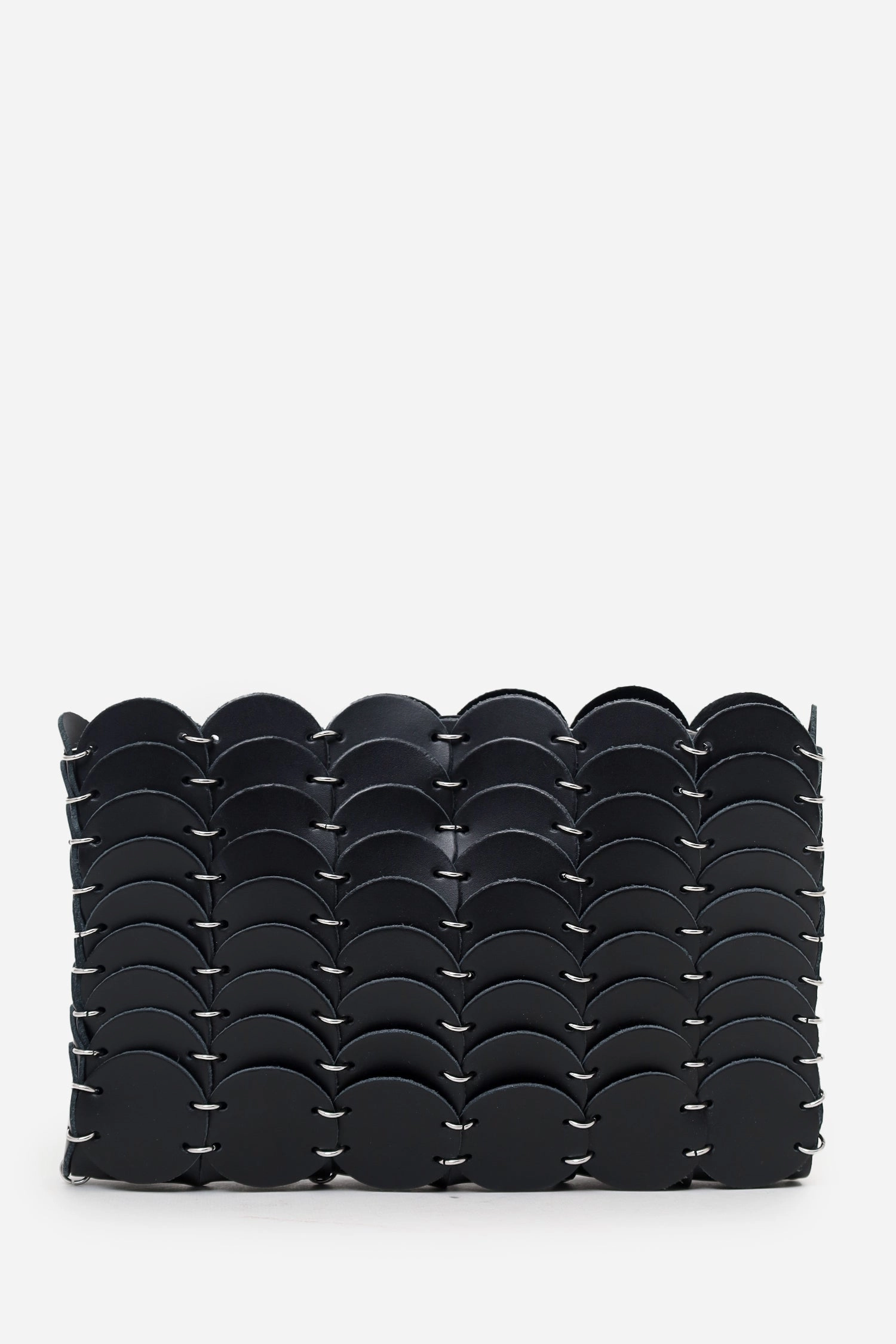 Paco Rabanne Black Leather Disc Crossbody Bag