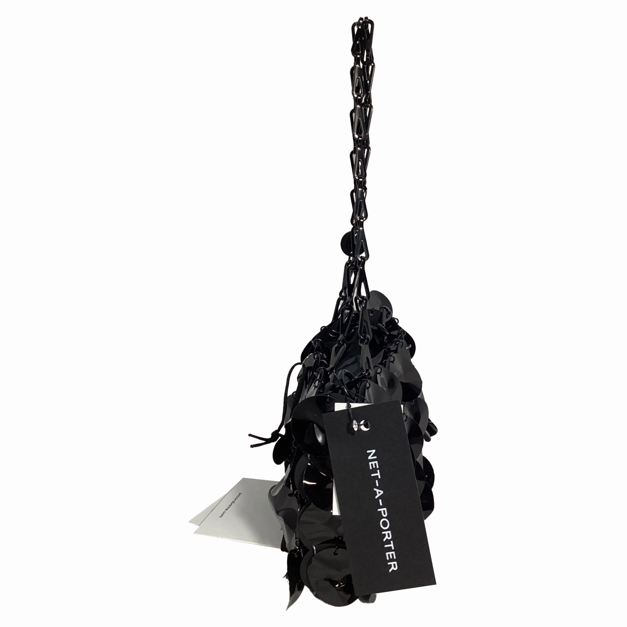 Paco Rabanne Paillette-Embellished Shoulder Bag in Black Sequin