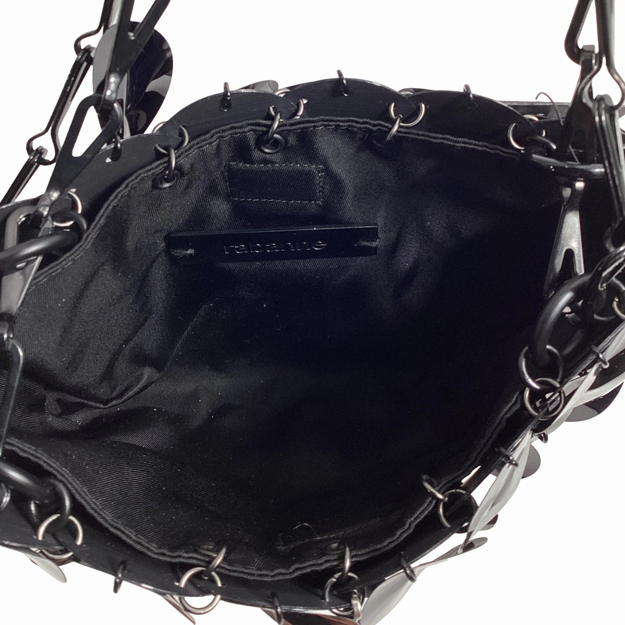 Paco Rabanne Paillette-Embellished Shoulder Bag in Black Sequin