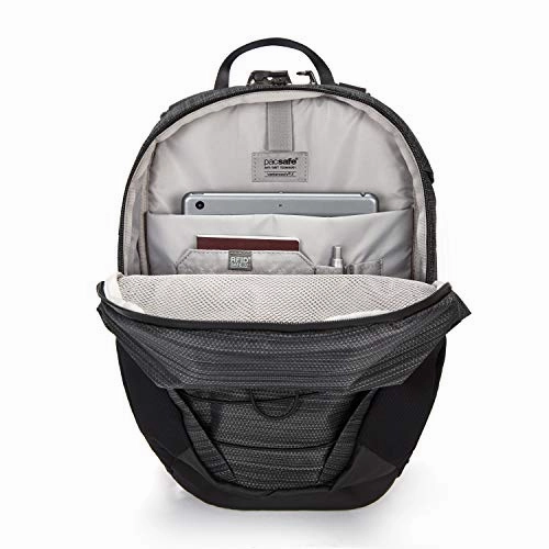 Pacsafe Venturesafe X12 12L Anti-Theft Outdoor Daypack-Fits 11" Laptop, Charcoal Diamond, 12 Liter