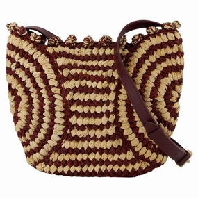 Panier Pm Crossbody - Vanessa Bruno - Raphia - Burgundy