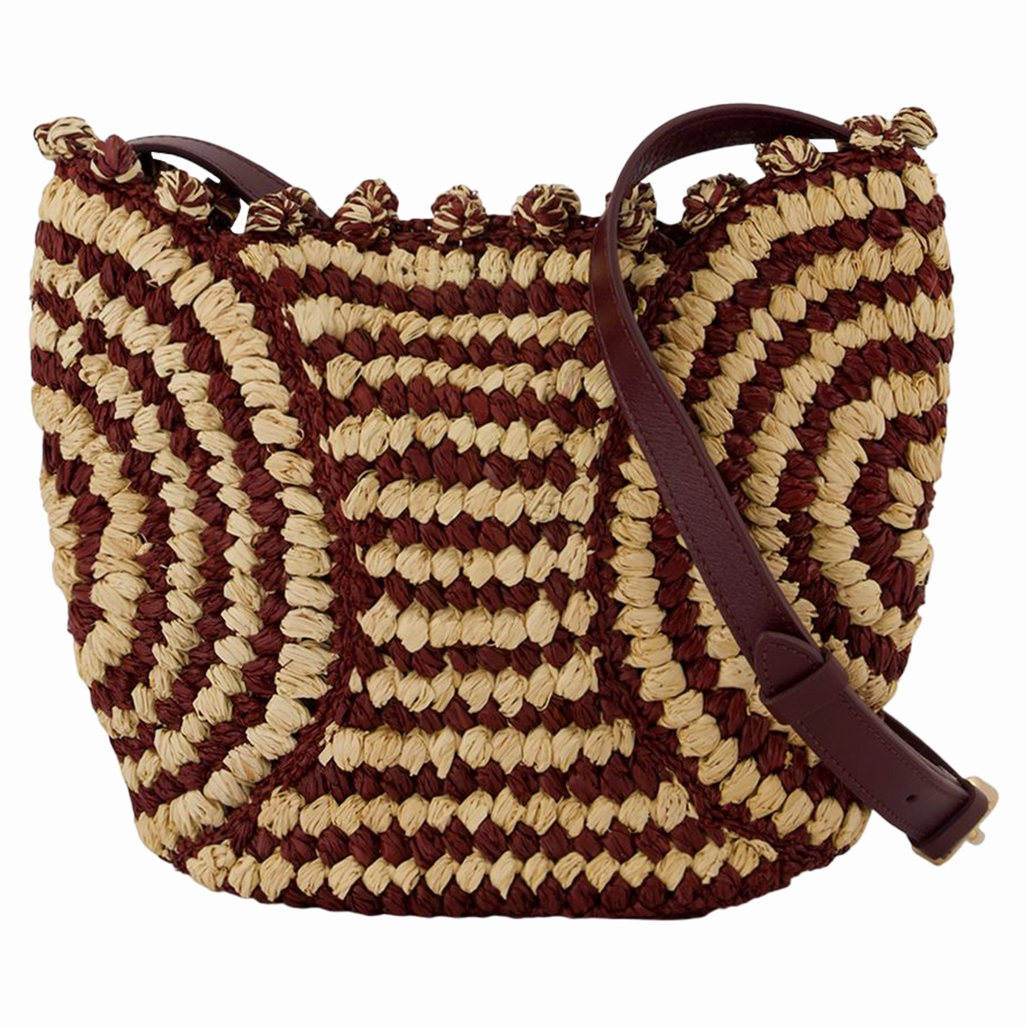 Panier Pm Crossbody - Vanessa Bruno - Raphia - Burgundy