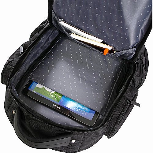 Perry Ellis Men'S 9-Pocket Professional Laptop P350 Business Backpack, Black, One Size
