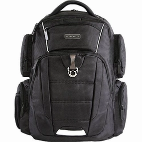 Perry Ellis Men'S 9-Pocket Professional Laptop P350 Business Backpack, Black, One Size