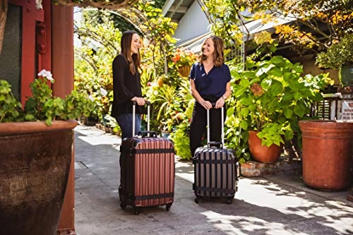 Personalized Luggage Nameplate - VinGardeValise Wine Travel Suitcase - Up to 8 bottles (Black)